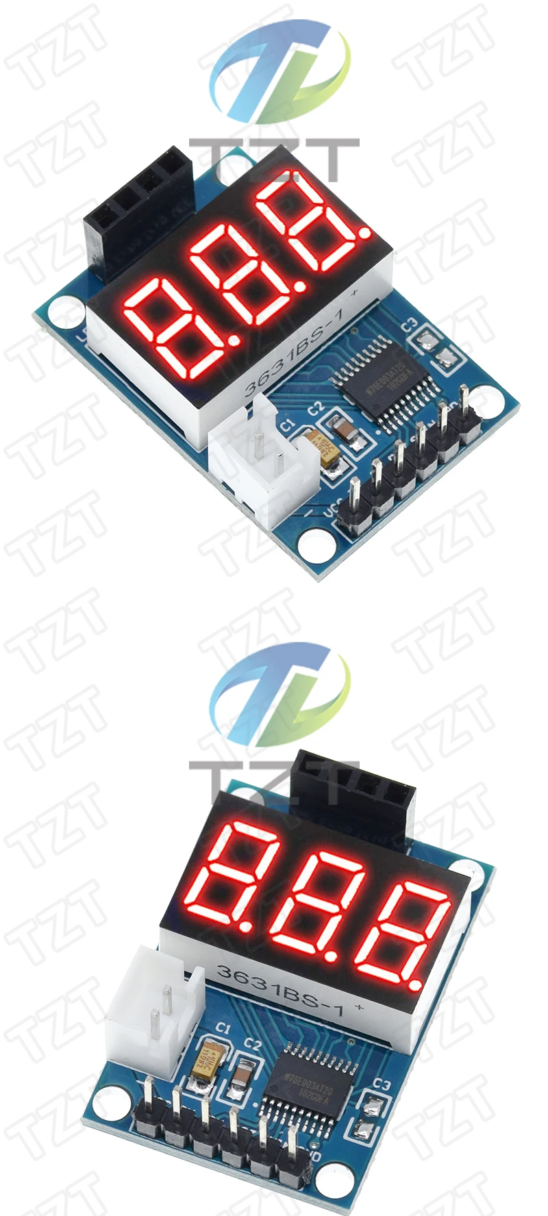 DIYTZT 1/3 Stück Ultraschall-Entfernungsmessmodul HC-SR04 Testversion mit Serieller Ausgabe und Digitaler Anzeige – Detail 3