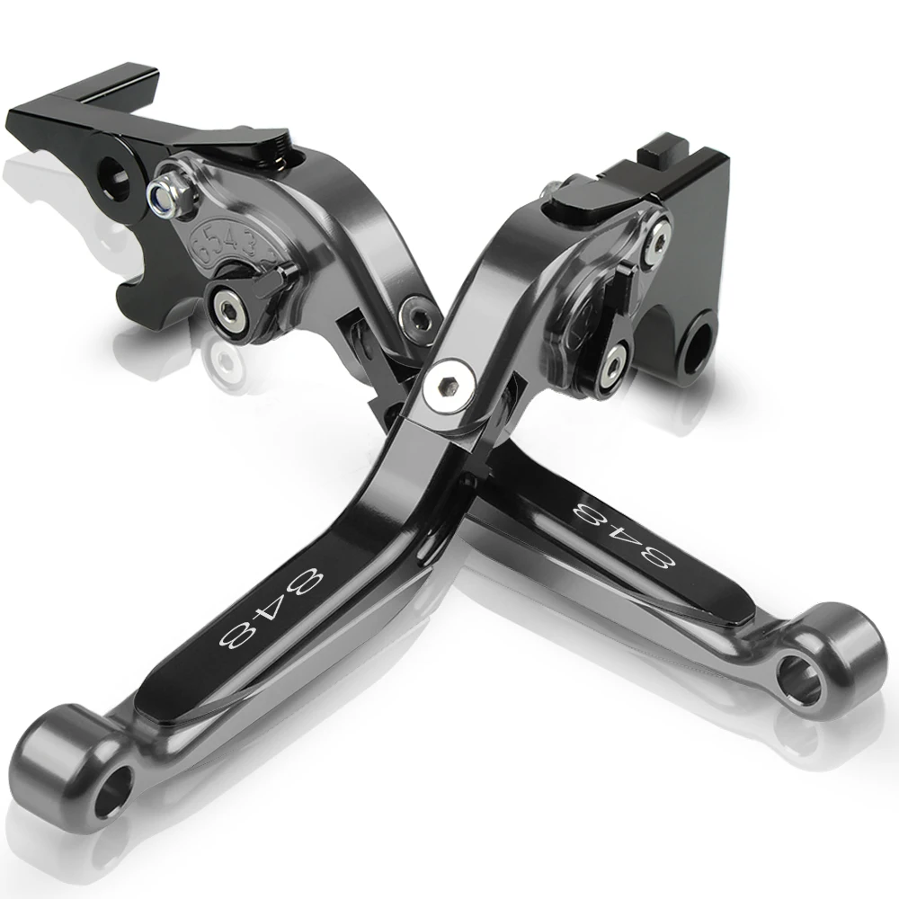 Для поездок на мотоцикле Ducati 848 EVO 2007 2008 2009 2010 2011 2012 2013 Мотоцикл с ЧПУ рукоять стояночного тормоза Регулируемая Складная сцепления тормозные рычаги ручка - Цвет: bkgybkgy
