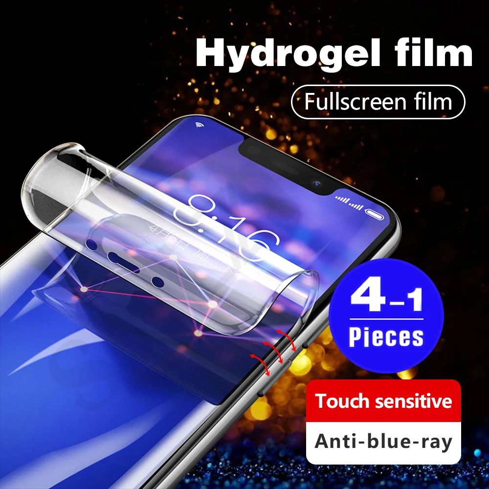 1-4Pcs cover hydrogel film for huawei p smart 2021 2020 S Z pro 2019 plus 2018 protective phone screen protector Not Glass | Мобильные