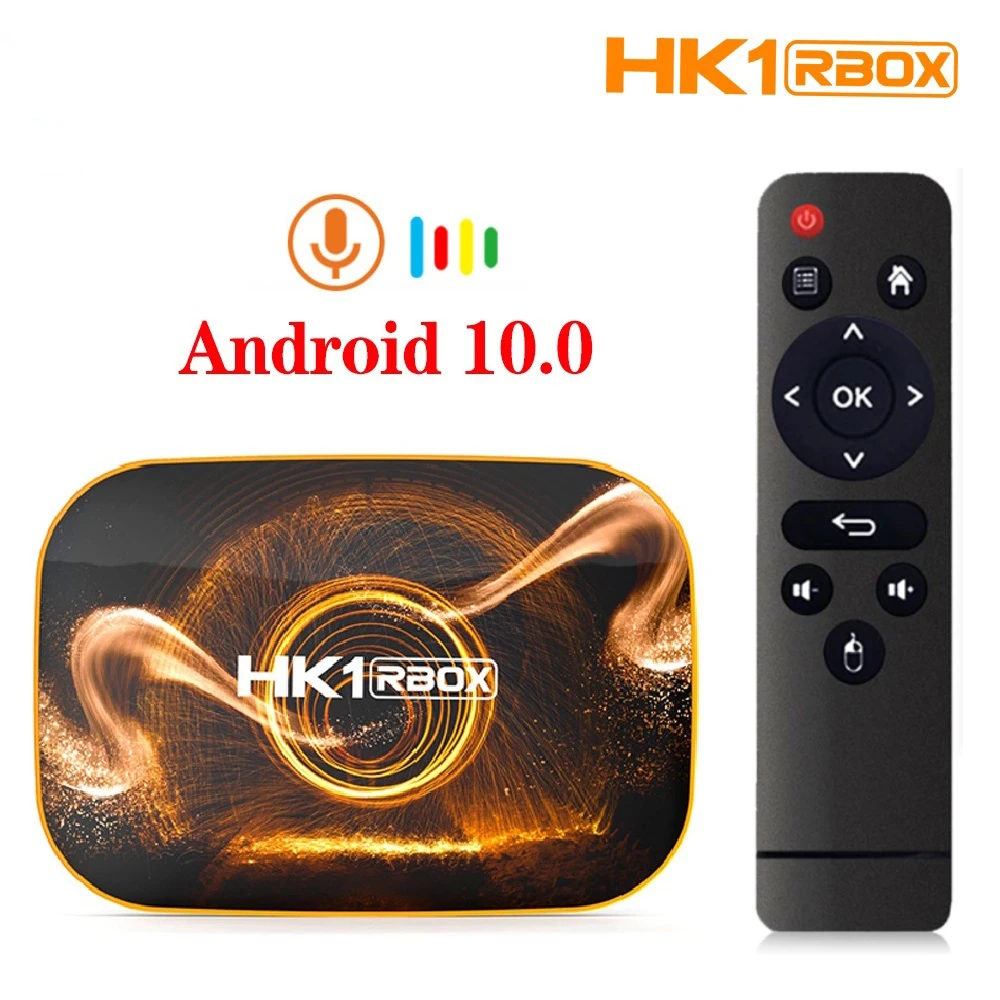 GIAUSA HK1 RBOX R1 ТВ приставка Android 10 4 Гб 64 Rockchip RK3318 1080p 4K Google Play 0|ТВ-приставки и