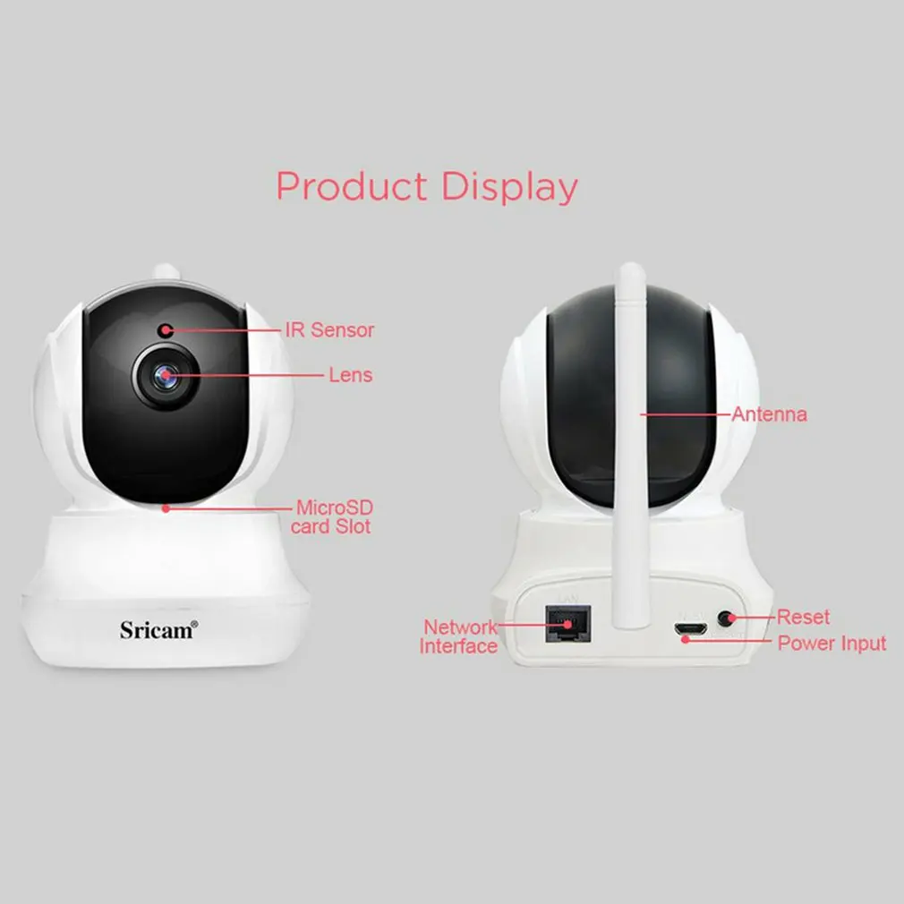 Sricam SP020 720P HD PTZ IP комнатная камера безопасности IR-CUT Wedcam WiFi Беспроводная камера для домашнего наблюдения детский монитор