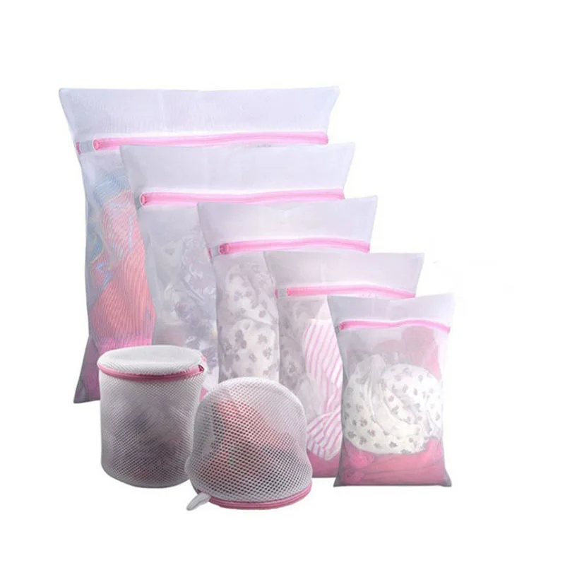 Household Dirty Laundry Bag Folding Mesh Clothes Organizer Bags Washing Underwear Bra Socks Wash Kits Useful Washing Machine Bag laundry bag clothes washing bag underwear washing bag bra washing bag