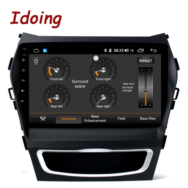 Excellent Idoing 9"Car DSP Android 8.1 Radio Vedio Multimedia Player 4G+64G Octa Core For Hyundai Santa Fe 3 Grand 2013-2017 NO 2 DIN DVD 3