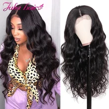 Ali Julia 13 × 4 13 × 6 объемные волнистые прозрачные кружевные передние человеческие волосы парики с детскими волосами 150% плотность Remy бразильские волосы парик