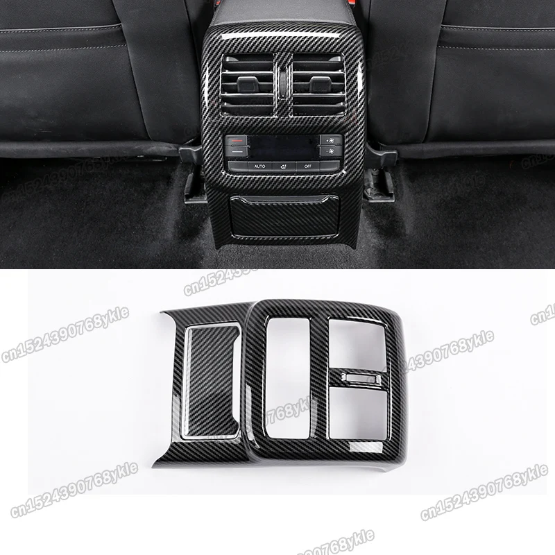 carbon fiber car armrest rear vent trims decoration for volkswagen passat B8 2016 2017 2018 2019 variant gt 2020 2021 anti-kick |