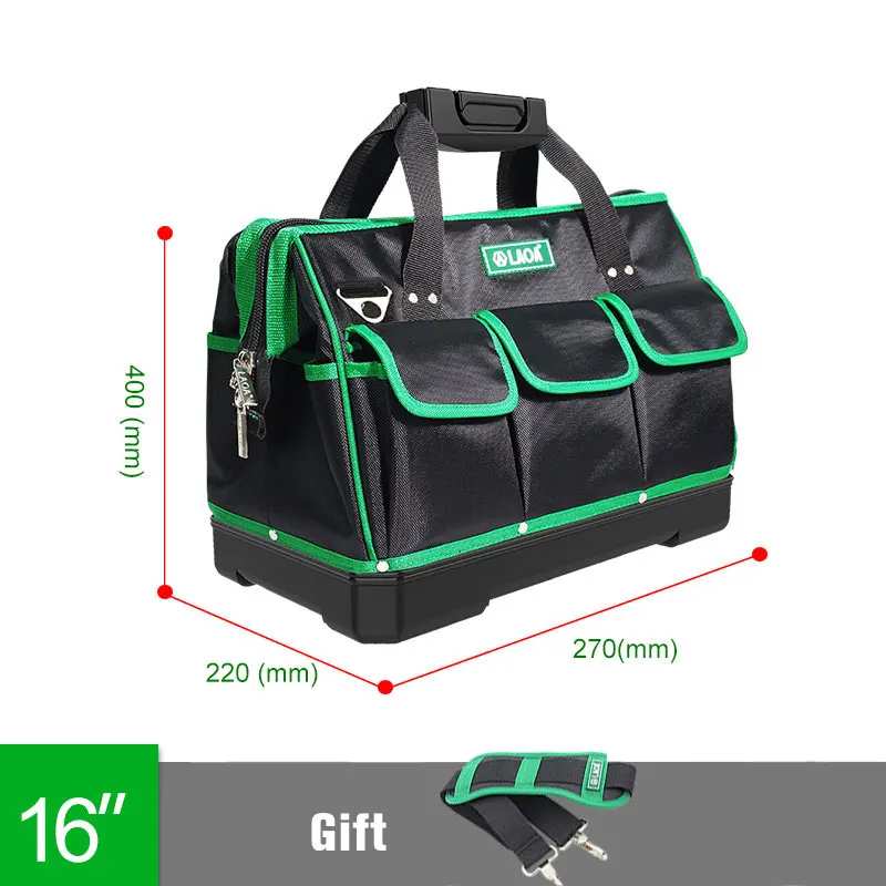 electrician tool bag LAOA Tool Bag Electrician Large Capacity Repair Tool Kit Water Proof Bags Storage Hard Bottom Shoulder Strap Handbag large tool bag Tool Storage Items