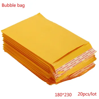 

180x230mm 10/20/30/50PCS/Lot Kraft Paper Mailers Padded Shipping Envelope With Bubble Mailing Bag Mailers Bubble Envelopes Bags