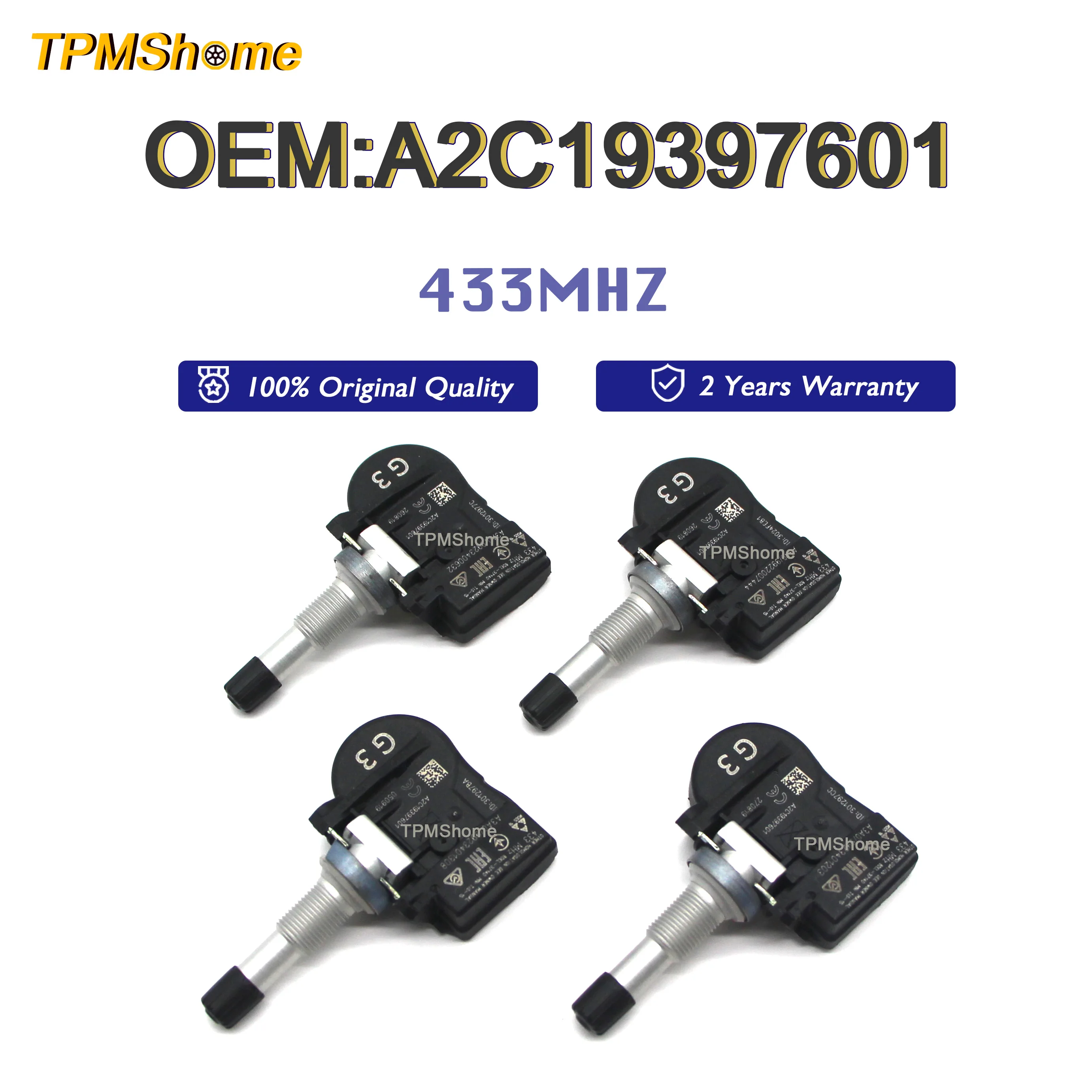 

Car Universal TPMS Sensor A2C19397601 G3 Tire Pressure Monitoring System Sensors 433MHz Tyre Air Monitor Sensor
