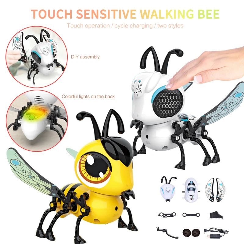 

Infrared RC Animal Insect Simulation Bee Fly Crab Ladyb Mantis Remote Control Sound Light Robot Halloween Christmas Kids Toys