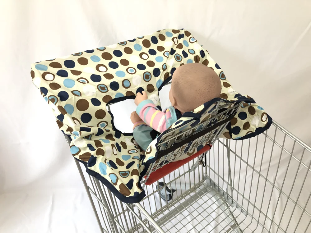 2-in-1 Shopping Cart Cover and High Chair Universal Fit With Safety Harness Machine Washable | Мать и ребенок
