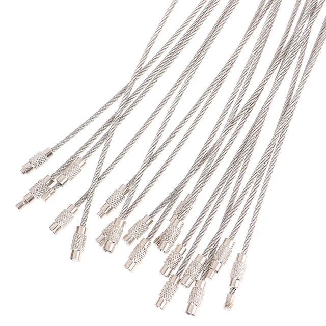 Llaveros De Acero Inoxidable - Pack De 15 Con Bloqueo De Tornillo