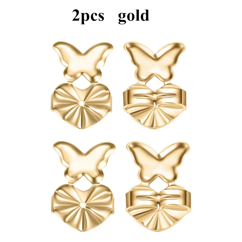 ROMAD Fashion Butterfly Stud Earrings Back Nut Lifter Lift Hypoallergenic Fits Post Earring Earlobe Support Earrings For Women