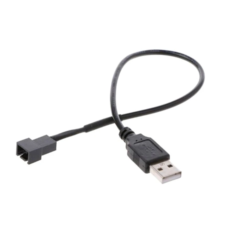 Black usb 2.0A male to 4 pin connector adapter cable for 5v computer pc fan| Computer Cables & Connectors| - AliExpress