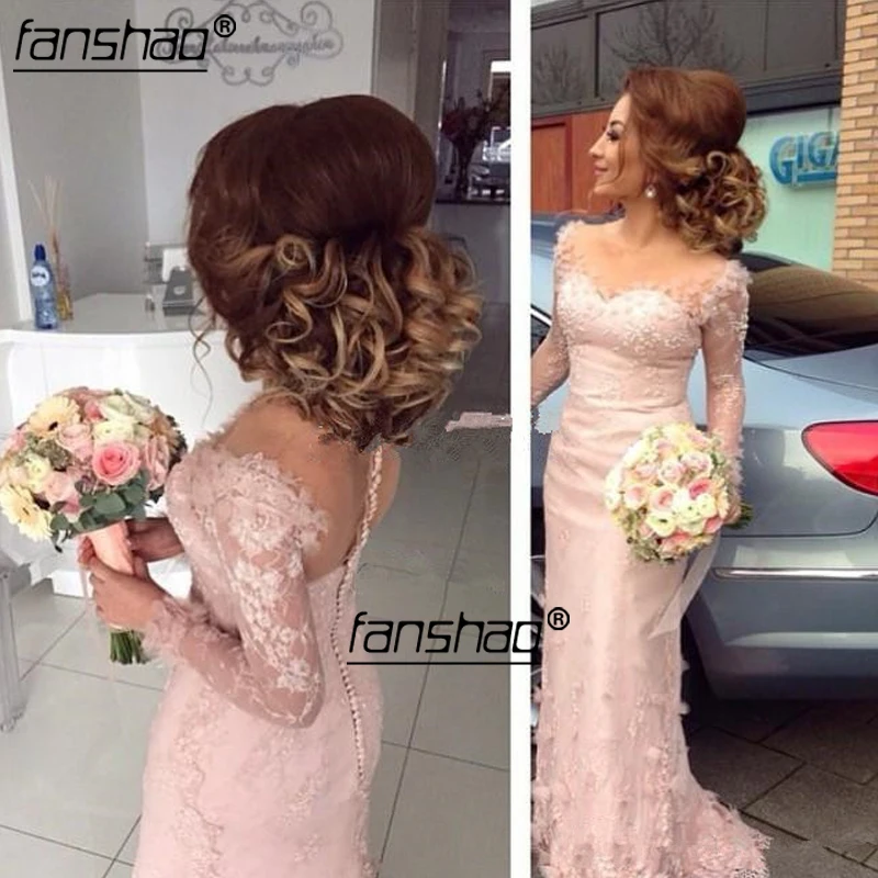 Женское длинное платье с юбкой годе Fanshao элегантное кружевное из тюля длинными