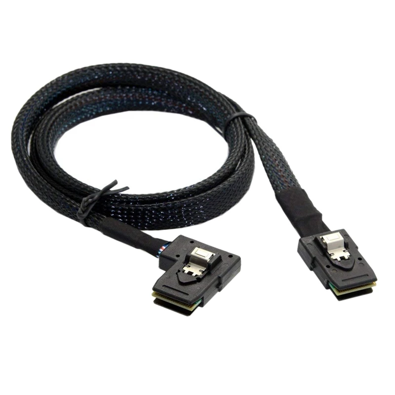 80 см ультра тонкий плоский левый Угловой 90 градусов мини SAS 36pin SFF-8087 до 8087 данных