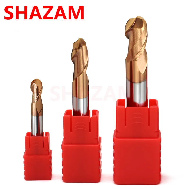 

Milling Cutter Alloy Coating Tungsten Steel Tool Cnc Maching Hrc55 Ball Nose Endmills SHAZAM Top Milling Cutter Machine Endmill