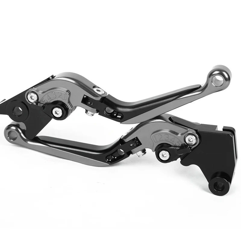 SMOK тормозные рычаги для Yamaha MT03 2006- TDM 900 складные удлиняющие тормозные рычаги сцепления 8 цветов оранжевый черный красный серебристый - Цвет: Titanium