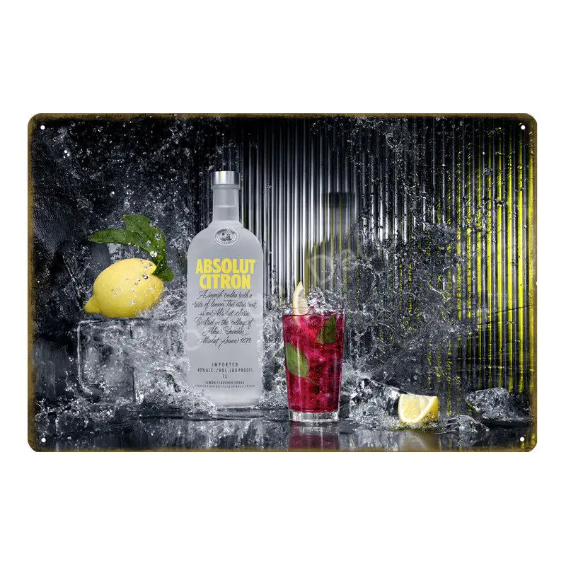 SKU1299CI Absolut Peppar плакат водка металлическая жестяная вывеска Швеция пивное вино настенная печать винтажный Бар Паб домашний декор напитки доска YI-175 - Цвет: SKU1299CI