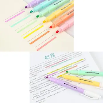 

Candy Color Highlighter Pen Double Headed Fluorescent Marker Pen School Supplies K1AB