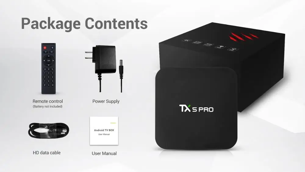 Wechip TX5 PRO Smart Android Box Amlogic S905X2 Android 8,1 4G 32G телеприставка BT4.2 2,4G 5G двойной wifi медиаплеер