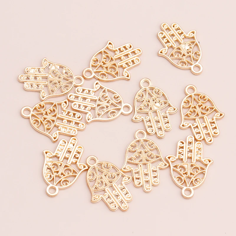 50pcs Vintage Hamsa Hand Charms fit Jewelry Makings Lucky Fatima Metal Zinc Alloy Handmade Diy Charms Making metal charm,jewelry charms,stainless steel charms,silver charm,silver charms