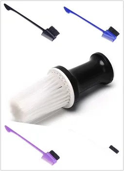 

2020 Hot Plastic Handle Hairdressing Soft Hair Cleaning Brush Barber Neck Duster Broken Hair Eyebrow Comb Hair Styling Brush
