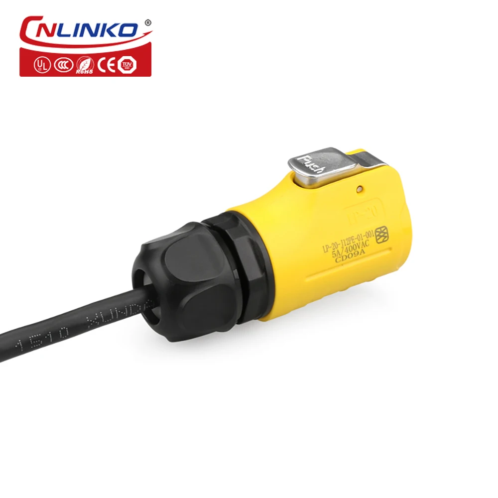 CNLINKO M20 Quick Locking Power Connector Push & Pull 2/3/4/5/7/9/12Pin Signal Connector for Lighting LED Display Screen Charger