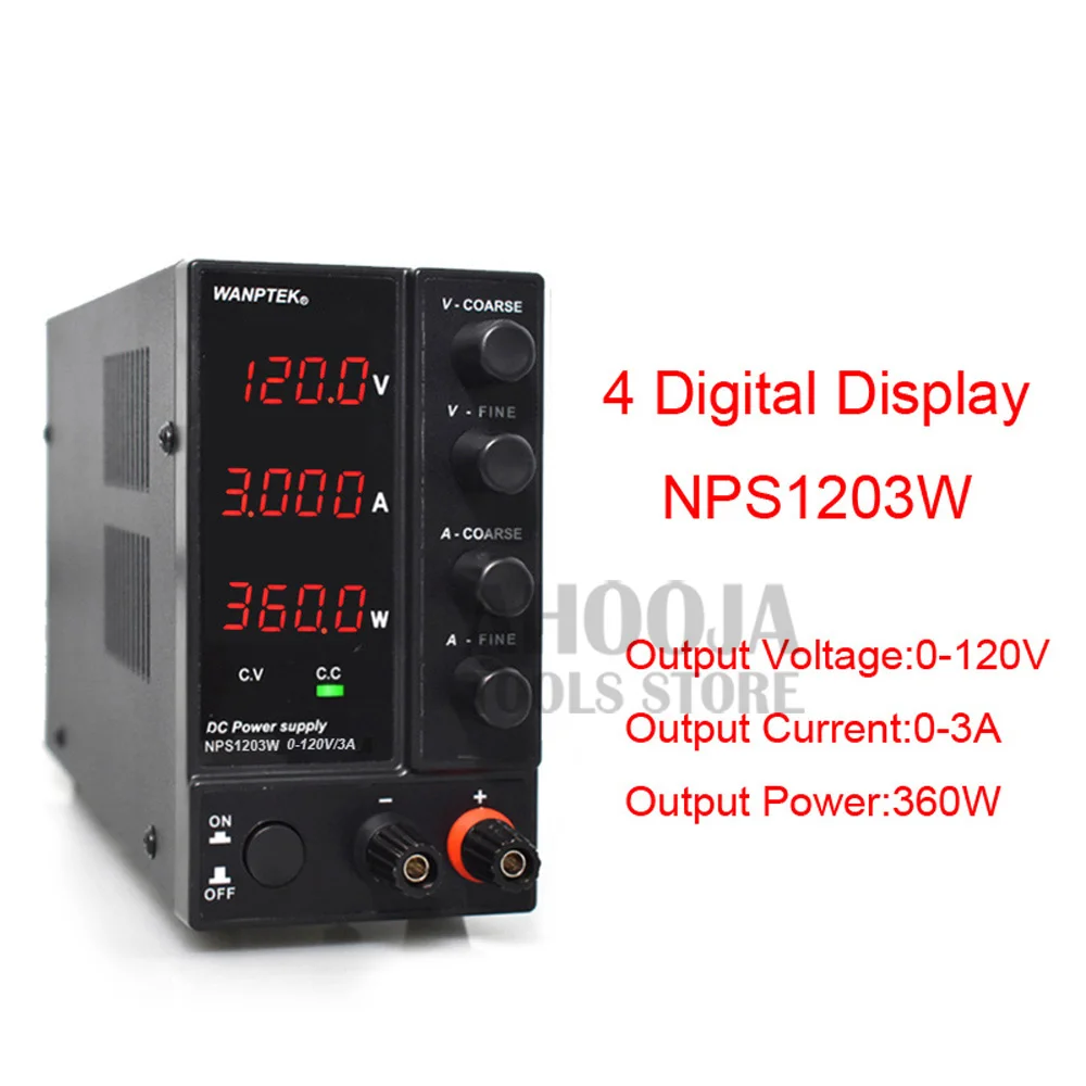 NPS1203W 120V3A портативный мини Регулируемый лабораторный DC импульсный источник питания для телефона, ноутбука, ремонт, тест, регулируемая мощность - Цвет: 4 Digital Display