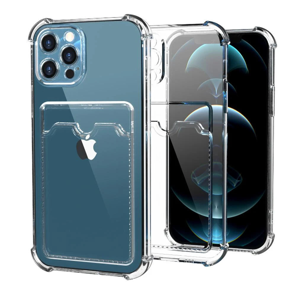 Transparent Soft Tpu Wallet Case For Iphone 13 12 11 Pro Max 13 12 Mini Xs Max X Xr 7 8 Plus Shockproof Protection Card Cover Phone Case Covers Aliexpress