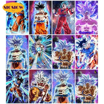 

DIY Diamond Embroidery Wall Painting Sticker Dragon Ball Goku Picture 5D Full Square Drill Cross Stitch Beadwork Home Decoration