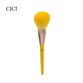 

cici yellow smile Makeup Brushes Foundation Powder Blush Eyeshadow Eyelash Concealer Lip Eye Blending Brush Make Up Brushes Set