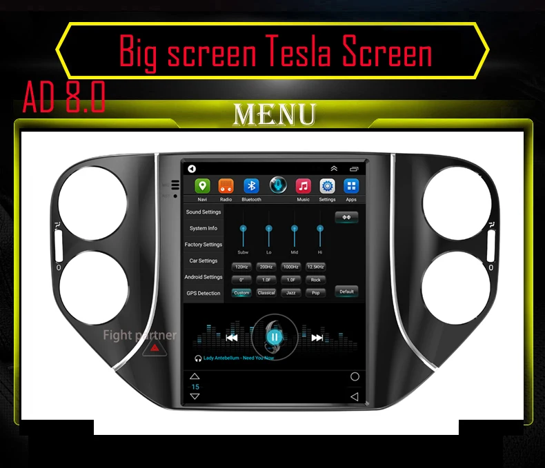 10," вертикальный экран android Автомагнитола без dvd-плеера мультимедиа для VW Tiguan 2010