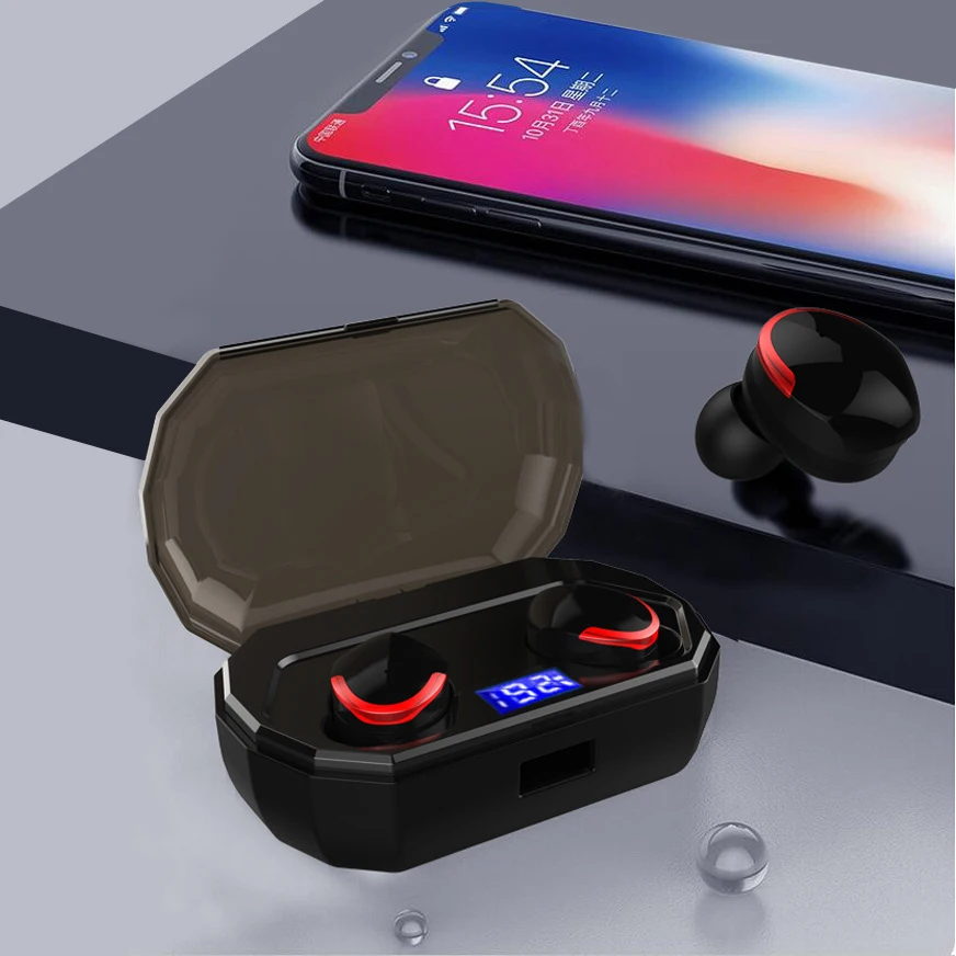 Xiaomi power Bank беспроводные наушники Bluetooth 5,0 беспроводные наушники зарядный отсек IPX7 водонепроницаемые наушники