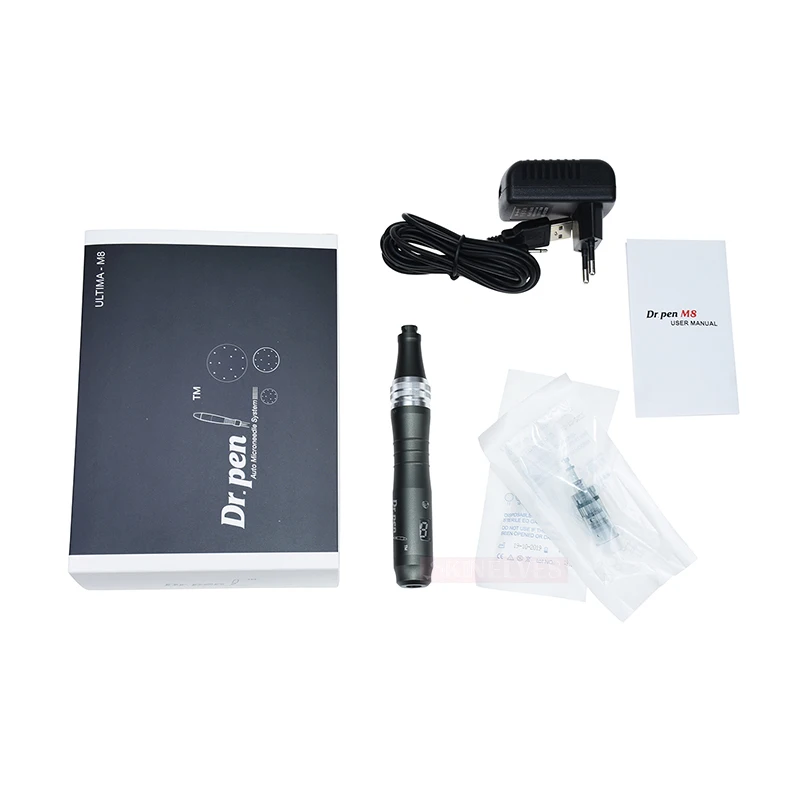 Dr pen M8 с 12 шт. иглы беспроводной микроиглы Дерма ручка профессиональная