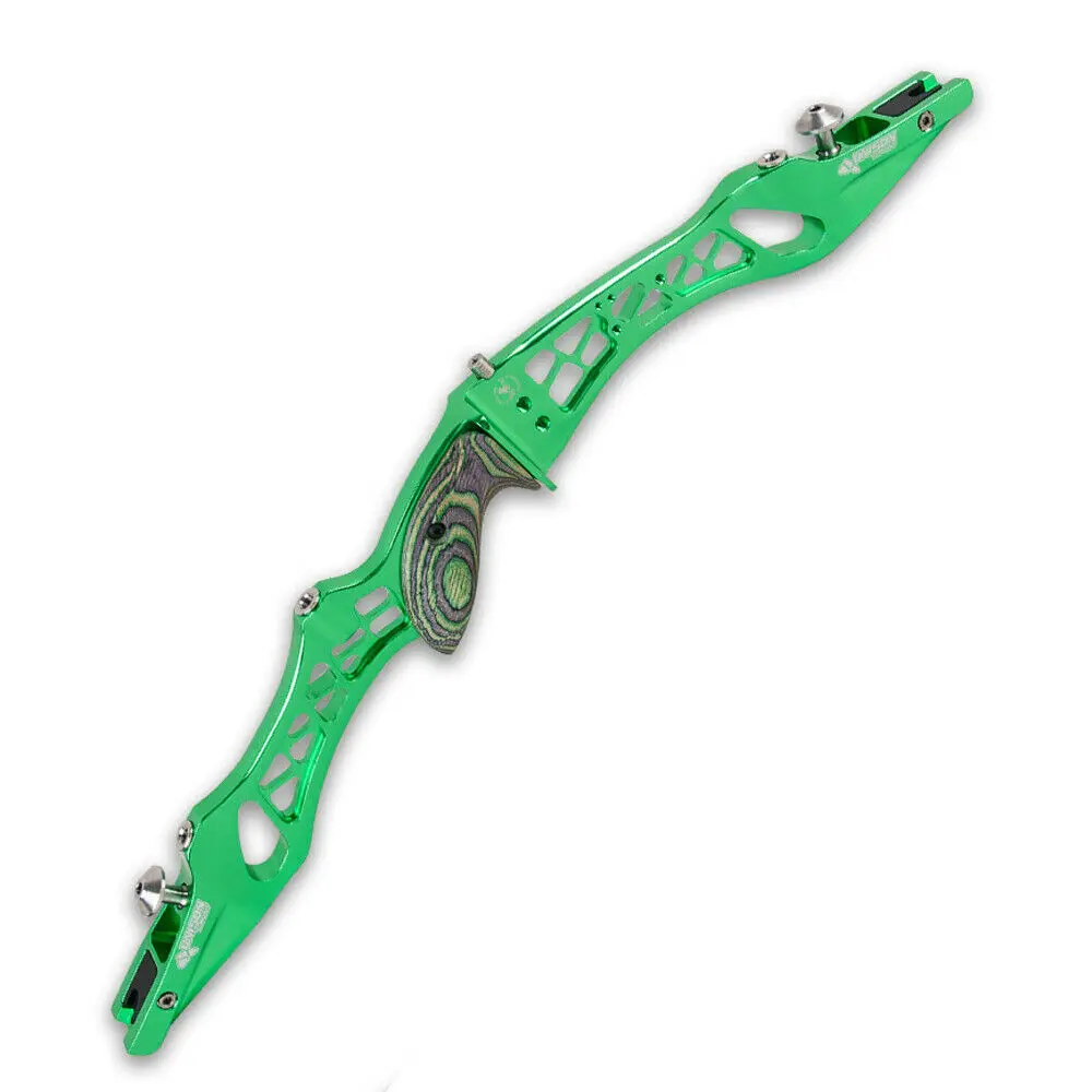 Green 2" ILF стрельба из лука изогнутый лук стояк ручка правая/левая рука демонтаж захват для лука алюминиевый конкурс стрельба из лука аксессуары - Цвет: Green