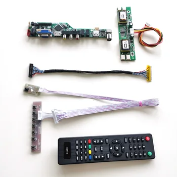 

For M170EN05 V1 V2 V3 LVDS 4CCFL 30Pin T.V56 drive card board LCD panel monitor HDMI VGA USB AV keyboard+Remote+Inverter DIY kit