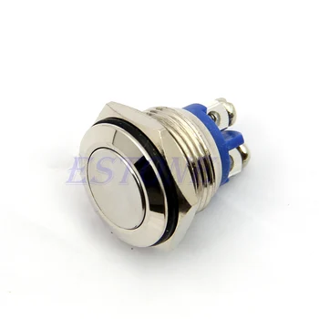 

16mm Start Horn Button Momentary Metal Stainless Steel Push Button Switch New