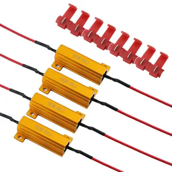 

4 Pcs 50W 6ohm Controllers Turn Signal Blink Load Resistor Flash Rate Light Indicator Error