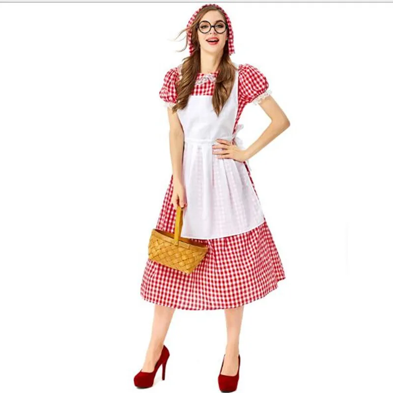 only dress M XL красный костюм для верховой езды с капюшоном платье королевы одежда для косплея на Хэллоуин Взрослый Косплей Костюм Вечерние - Цвет: only dress