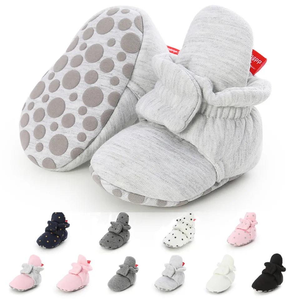 Baby-Boy-Girl-Socks-Toddler-Shoes-Solid-Prewalkers-Booties-Cotton-Winter-Soft-Anti-slip-Warm-Newborn
