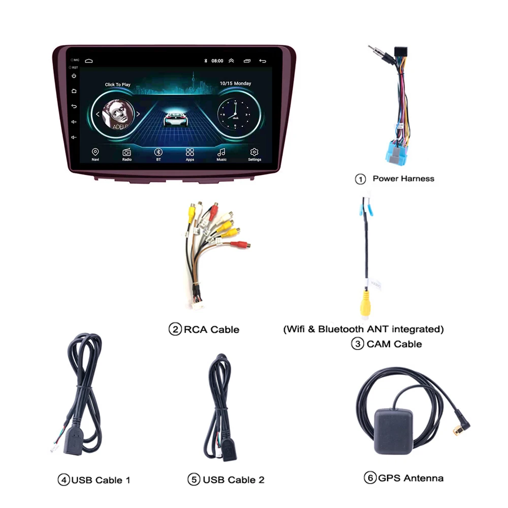 For Suzuki Baleno 2015-2018 Android 8.1 9” Car multimedia system built-in SpeakerRadio Video Player GPS Navigation Carplay/WiFi