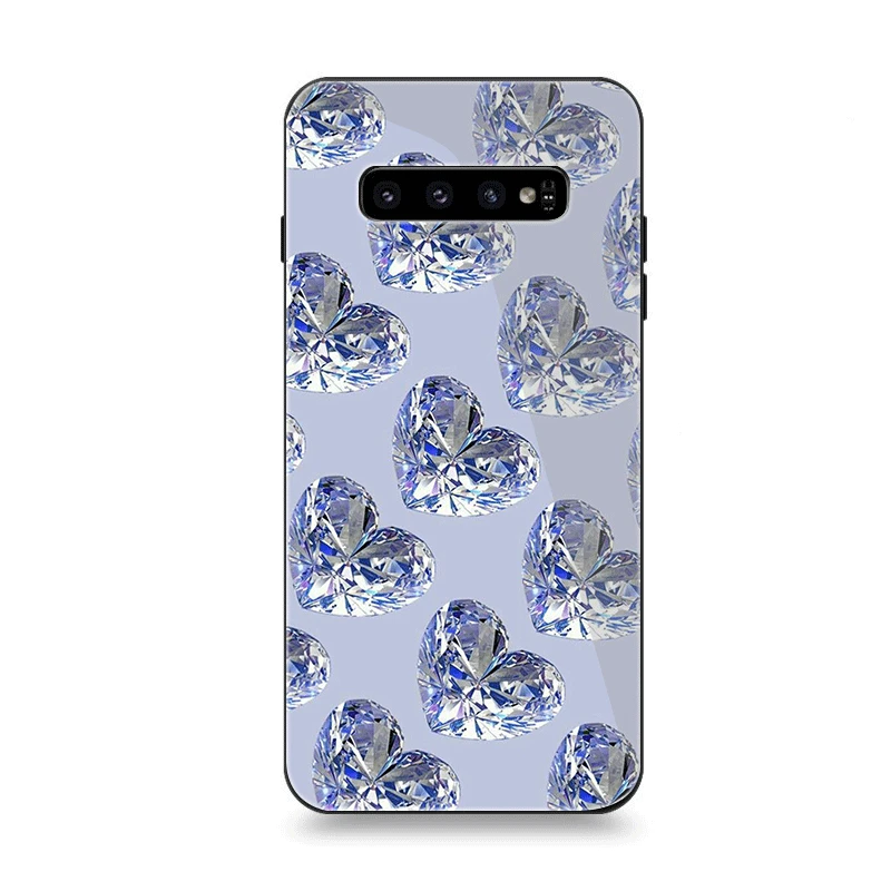 Чехол для телефона Стекло для samsung A70 A50 A30 A40 A20 A60 A10 S7 край S8 S9 S10 Plus Note 8 9 чехол в виде красивого бриллианта розовым алмазом