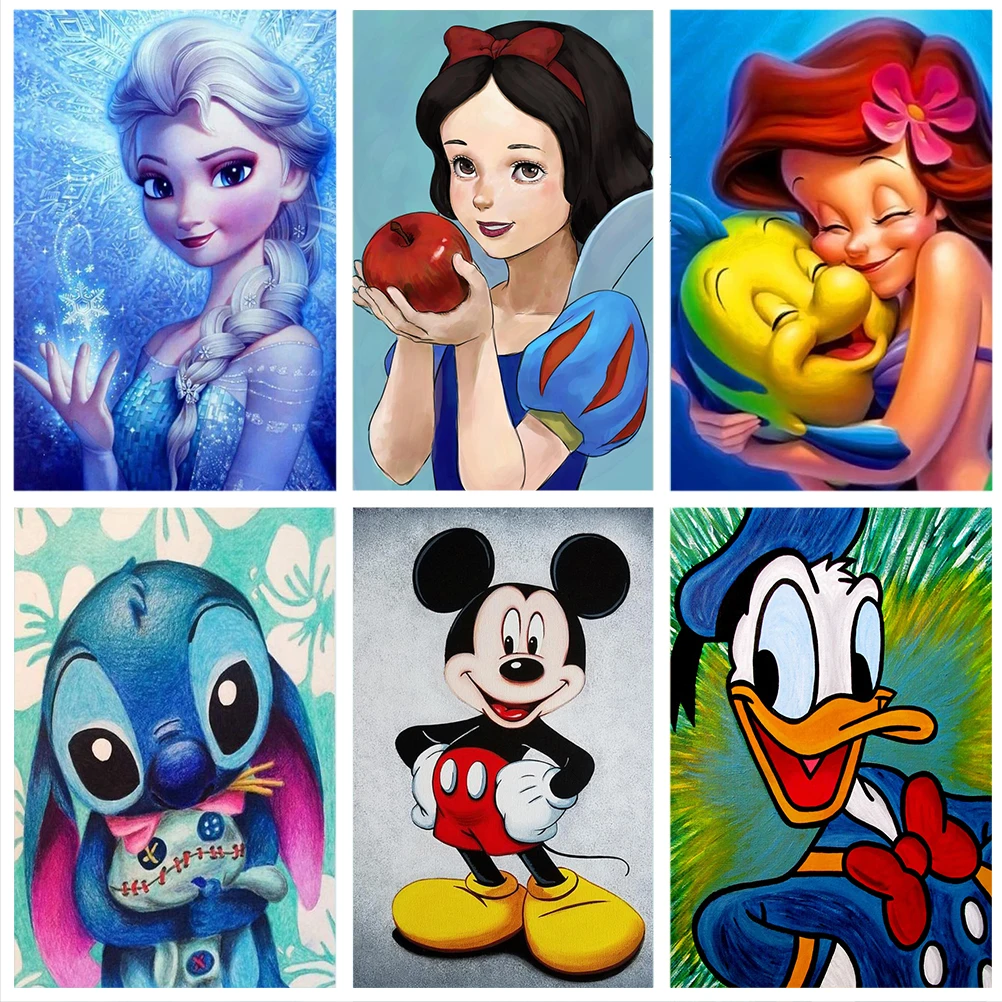 Disney Diamond Painting Kit Cartoon Princess 5D DIY Mosaic Picture Crafts Art Hobby Embroidery Cross Stitch Home Decor | Дом и сад