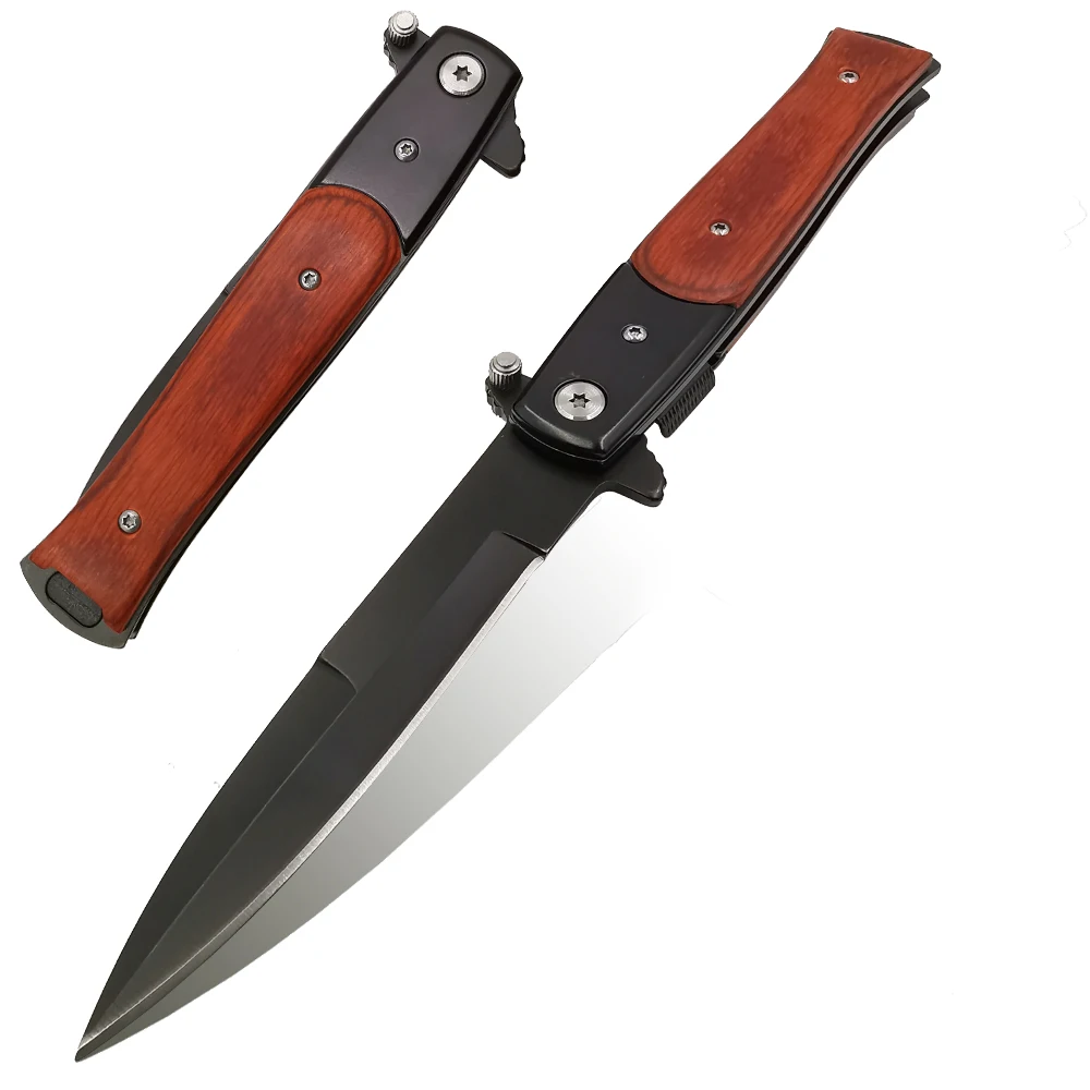 

Outdoor Portable Pocket Camping Tactical Folding Knife 5CR15MOV Blade Quick Open Knives AKC Survival knife