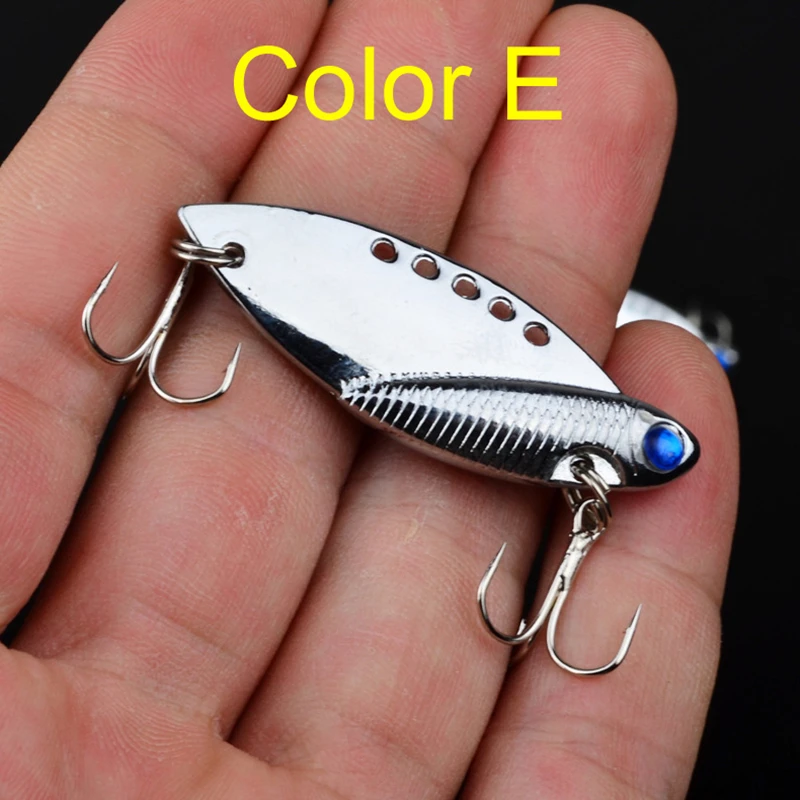 1 Pcs Metal VIB 11G/5CM Fishing Lure Vibration Spoon Spinner Lure Crankbait  Bass Artificial Hard Bait Cicada VIB Tackle