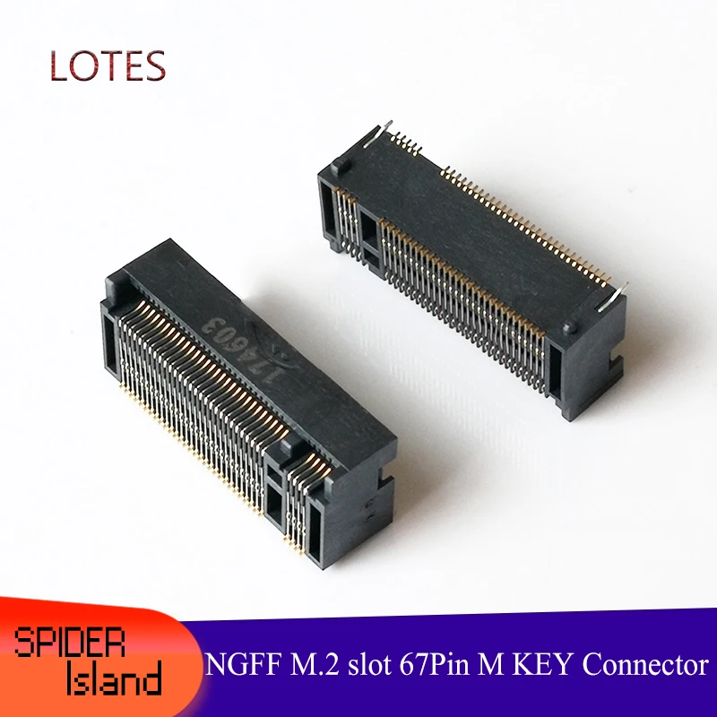 Kosciuszko Forståelse Morgen New Original Ngff M.2 Slot 67pin M Key Height 8.5h Ssd Drive Smt Connector  Adapter Apci0164 - Computer Cables & Connectors - AliExpress