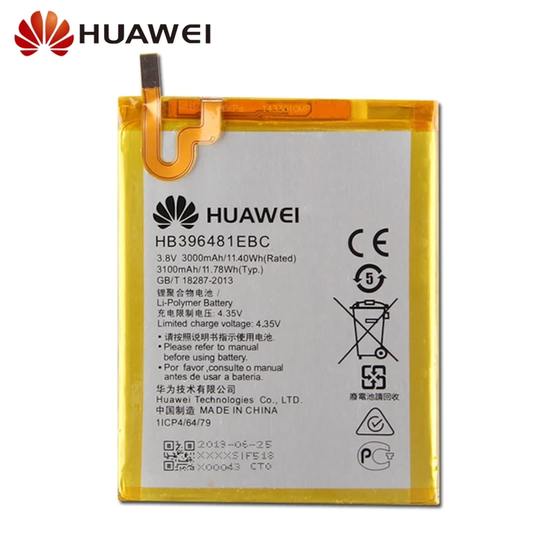 Оригинальная замена Батарея для huawei ASCEND G7 плюс Glory играть 5x 5A Honor 5X G8X G8 GR5 Рио L03 TL00 AL00 UL00 HB396481EBC