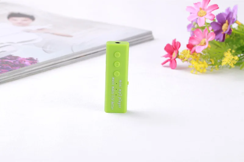 Зеленый 1 шт. мини USB клип Спортивный Mp3 цифровой Mp3 музыкальный плеер Поддержка 16 Гб SD TF карта GD Идеальные подарки мини портативный пластиковый Mp3 плеер - Цвет: Зеленый