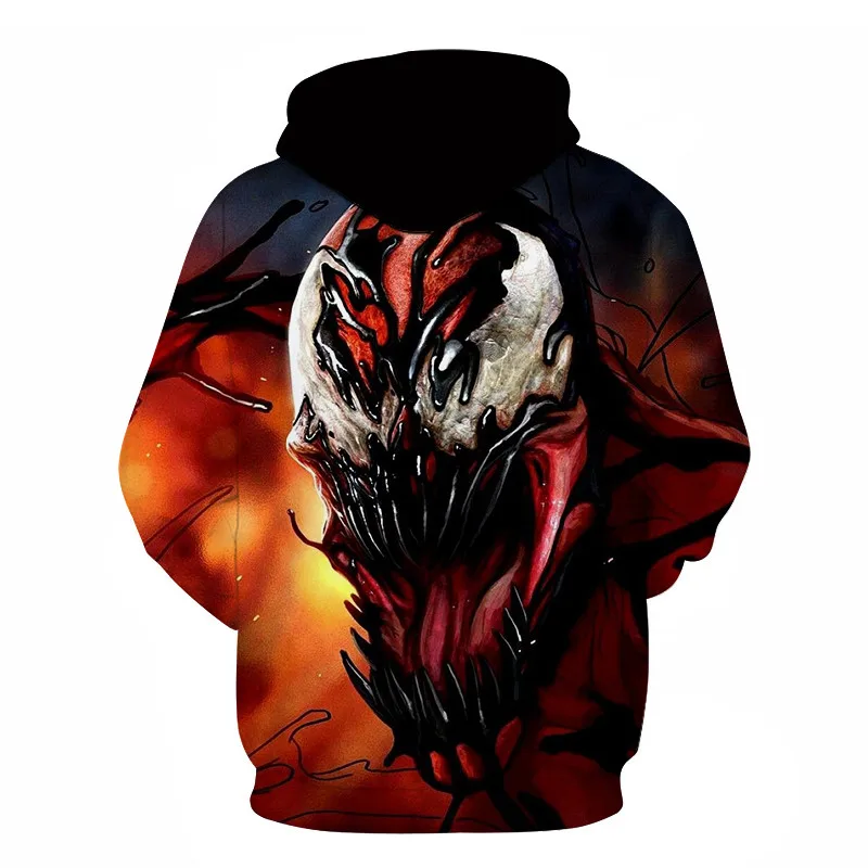 Лидер продаж, Новое поступление, популярный фильм Marvel venom, 3D принт, толстовки для мужчин и женщин, толстовки с капюшоном, хип-хоп пуловер с карманом, куртки