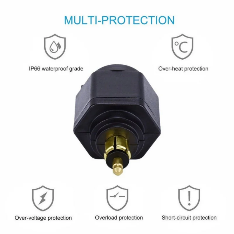 Водонепроницаемый двойной USB зарядное устройство адаптер питания светодиодный вольтметр DIN розетка для BMW Triumph Hella мотоцикл